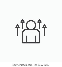 Personal developmentlinesimple icon in line style.