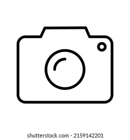 personal device vector icon. Camera symbol line vector icon. Editable outline vector illustration