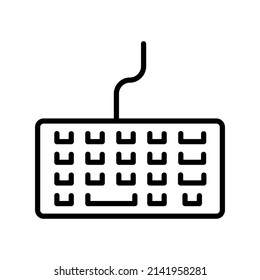 personal device vector icon. Keyboard symbol line vector icon on  white background. Flat line vector illustration