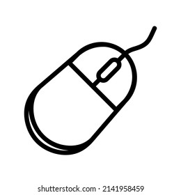 personal device vector icon. Mouse symbol line vector icon on white background. Flat line vector illustration
