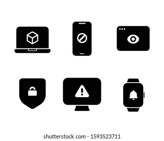 Personal Devices Icon Set Laptop Smart Stock Vector (Royalty Free ...