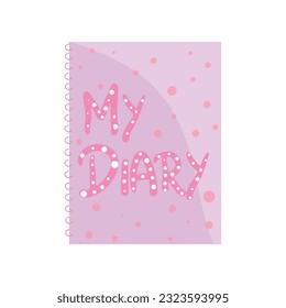 Personal Diary Cute Vector Illustration