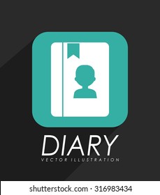 personal diary icon  design, vector illustration eps10 graphic 