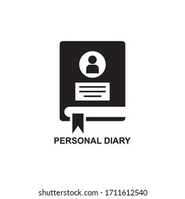 PERSONAL DIARY ICON , NOTEBOOK ICON