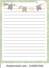 Personal diary page.