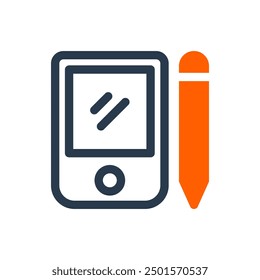 Personal Digital Assistant Y2K Vector Icon Illustration