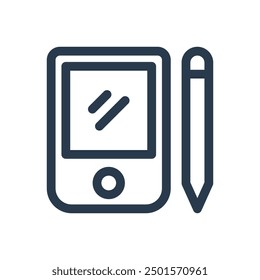 Personal Digital Assistant Y2K Vector Icon Illustration