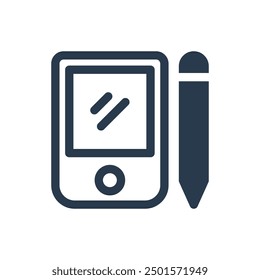 Personal Digital Assistant Y2K Vector Icon Illustration