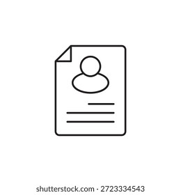 Documento personal con foto de perfil y símbolo de información