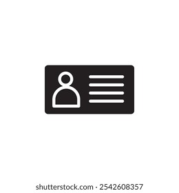 Personal documents icon black and white vector sign
