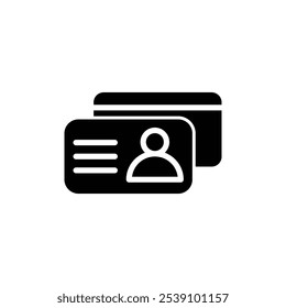Ícone de documentos pessoais símbolo de logotipo definir contorno de vetor
