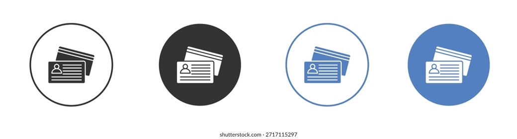 Conjunto de pictogramas de iconos de documentos personales. Diseños de iconos de Vector