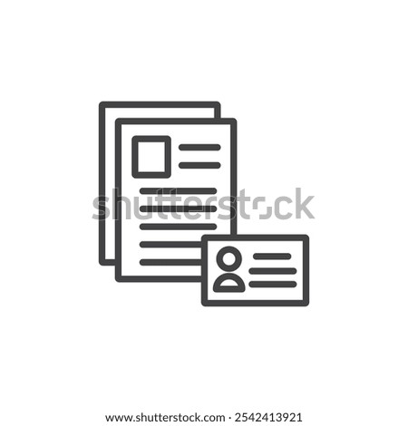 Personal documents icon Symbol mark in filled style