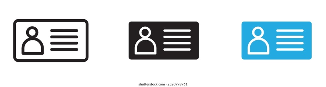 Personal documents icon thin line illustration