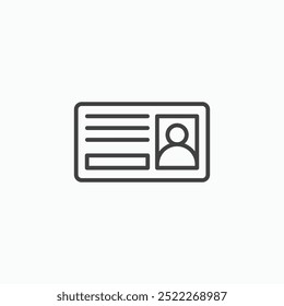 Personal documentsline in Thin line black color. flat simple vector symbols illustration.