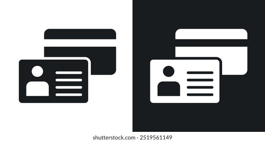 Personal documentsline vector icon set in solid and outline style.