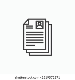 Personal documentslinesimple icon in line style.