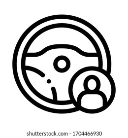 personal driver icon vector. personal driver sign. isolated contour symbol illustration