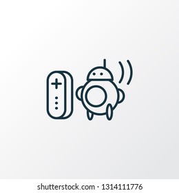 Personal droid icon line symbol. Premium quality isolated robot element in trendy style.