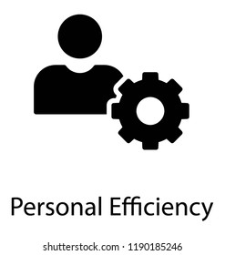 Personal efficiency vector on white background
