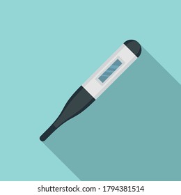 Personal electric thermometer icon. Flat illustration of personal electric thermometer vector icon for web design