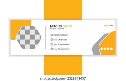 Design-Vektorvorlage für persönliche E-Mail-Signatur