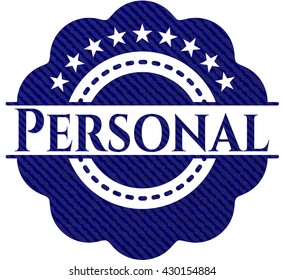 Personal emblem with jean texture