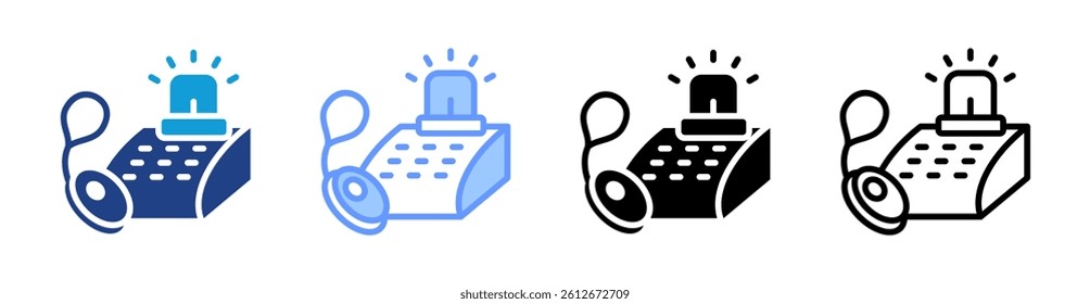 Personal Emergency Response icon set multiple style collection