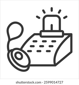 Personal Emergency Response Outline Icon Vector Illustration