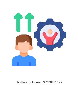 Icono de empoderamiento personal Ilustración vectorial plana