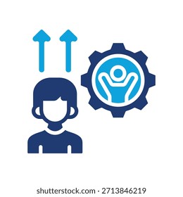 Icono de empoderamiento personal Ilustración vectorial mixta