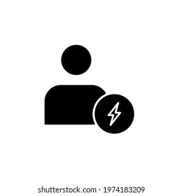 personal energy icon vector illustration. personal energy icon black style design. isolated on white background