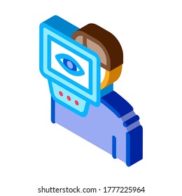 Personal Eye Treatment Icon Vector. Isometric Personal Eye Treatment Sign. Color Isolated Symbol Illustration