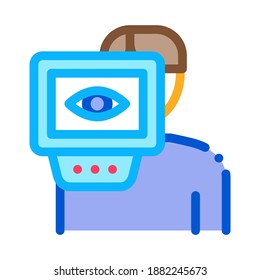 Personal Eye Treatment Icon Vector. Outline Personal Eye Treatment Sign. Isolated Contour Symbol Illustration