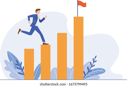 Personal fast growth completion performance business finance vector illustration