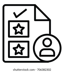 Personal Features Vector Icon