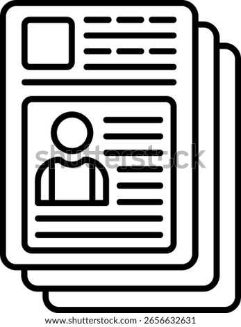 Personal File Filled Style Icon Design
