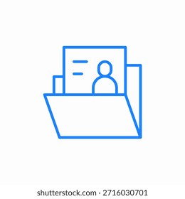 Vector de signo de icono de archivo personal