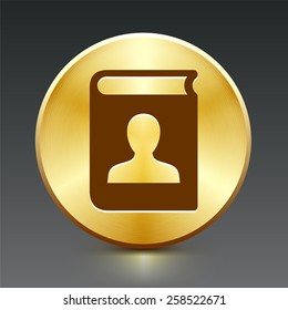 Personal File on Gold Round Button
