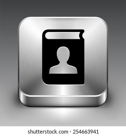 Personal File on Silver Square Button