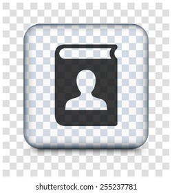 Personal File on Transparent Square Button