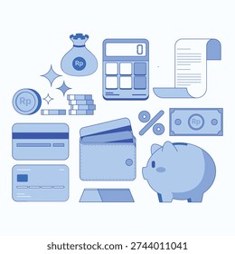 Personal Finance and Banking Vector Icon Set