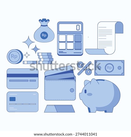 Personal Finance and Banking Vector Icon Set