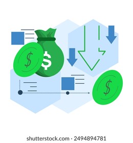 Personal finance concept, series of Investment Plans, Savings Investments. Strategy and return on investment. financial icons depicting investment, savings, and financial progress.