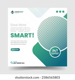 Personal Finance Guide or Corporate Business Social Media Post Template