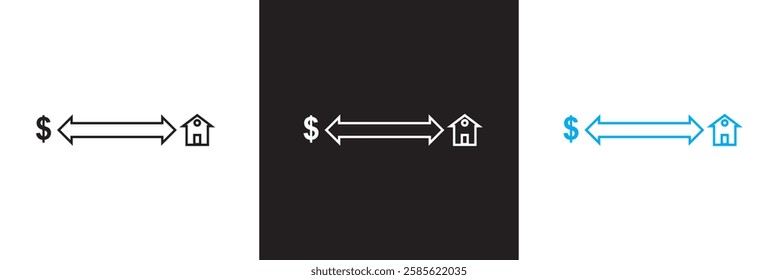 Personal finance icon . Containing budget, savings, expense, income, tax, loan, statement, etc.   isolated on white and black background. vector illustration. EPS 10