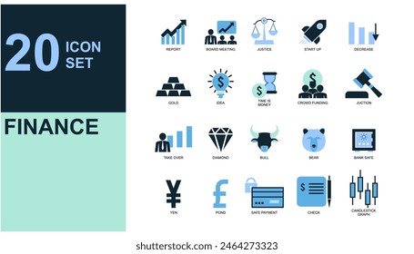 personal Finance icon set. loan, cash, saving, financial goal, profit, budget, mutual fund, earning money, bank, check, law, auction, exchance, payment, wallet, deposit, piggy, calculator, web
