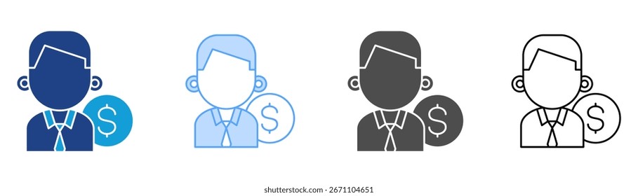 Personal Finance Icon Set Multiple Style Collection