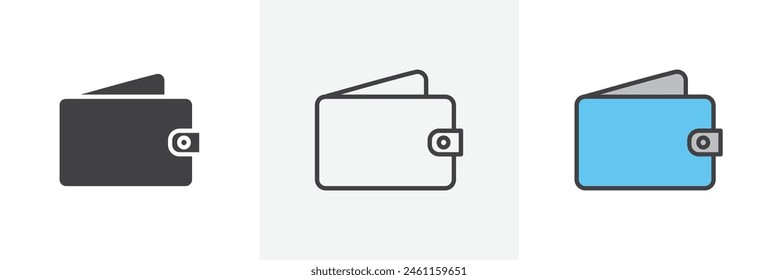 Personal Finance Icon Set. Pay Money Purse Vector. Pocket Cash Symbol. Wallet Sign.