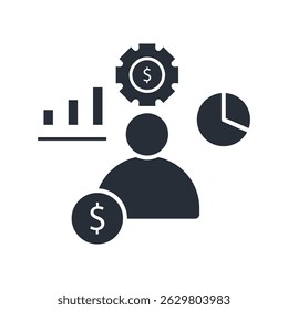 personal finance icon. vector.Editable stroke.linear style sign for use web design,logo.Symbol illustration.